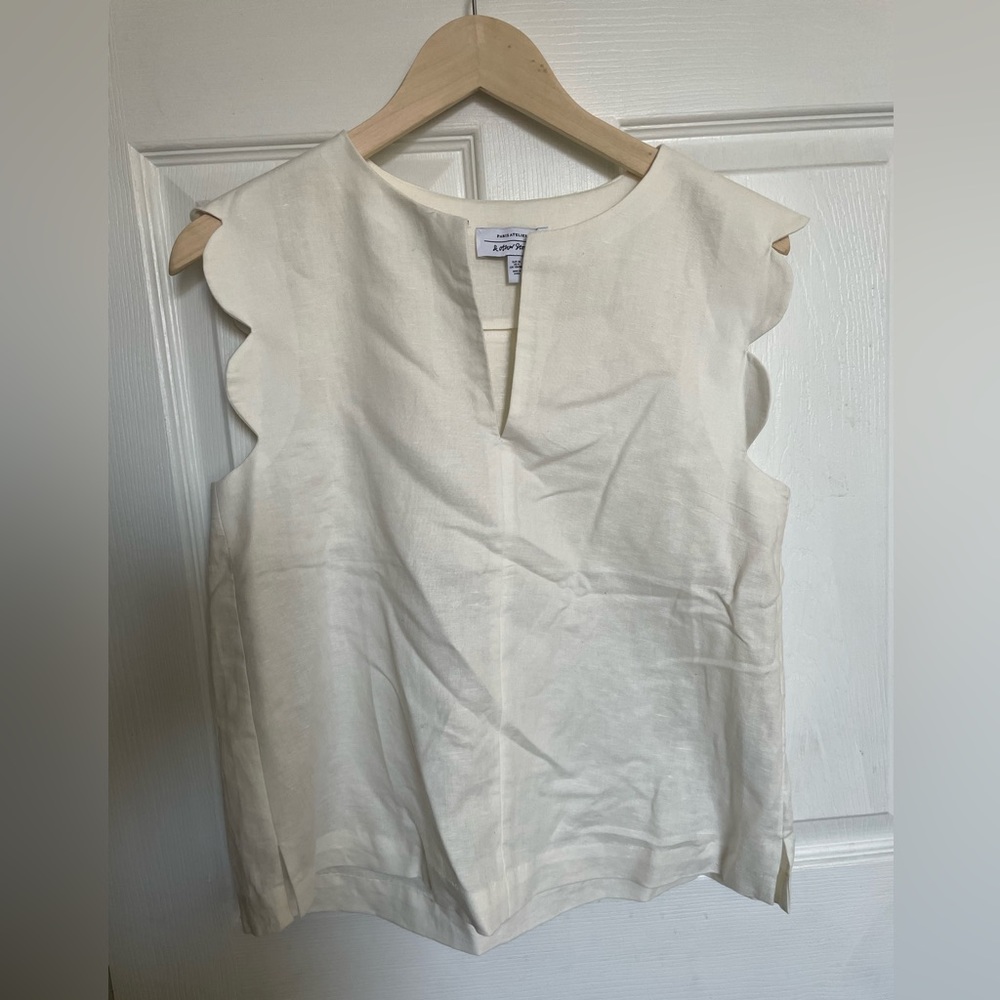 & Other Stories Sleeveless Scallop Blouse